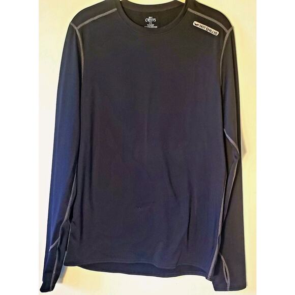 Hot Chillys Mens L Micro Elite Stretch Black Crewneck Large Outdoor Activewear - Picture 1 of 9